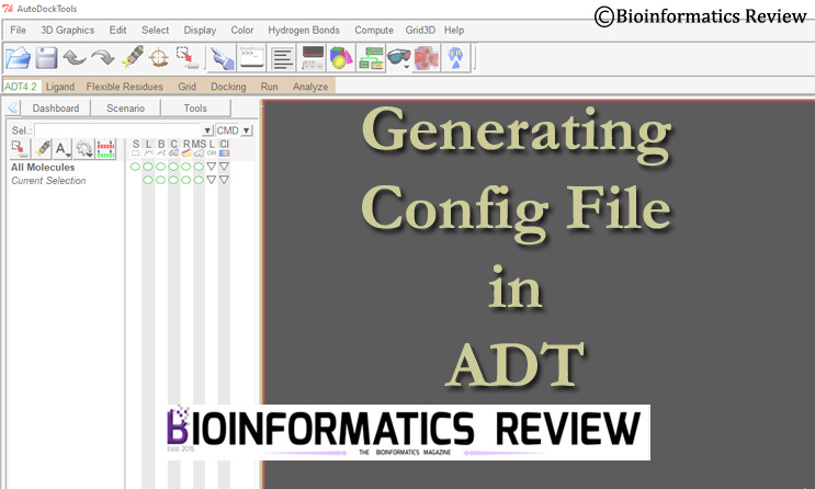 How to generate config file for docking using Autodock Tools?