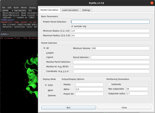 Pvol Instrument How to calculate binding pocket volume using PyVol plugin in PyMol ...